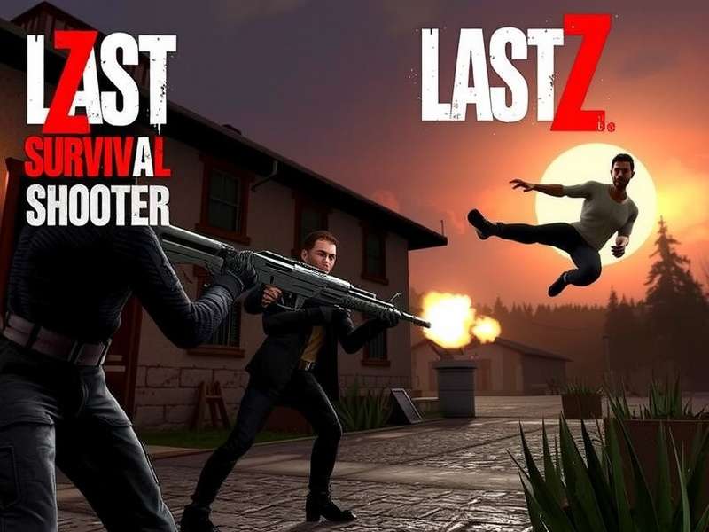 Last Z Survival Shooter gameplay screenshot showing zombie horde combat