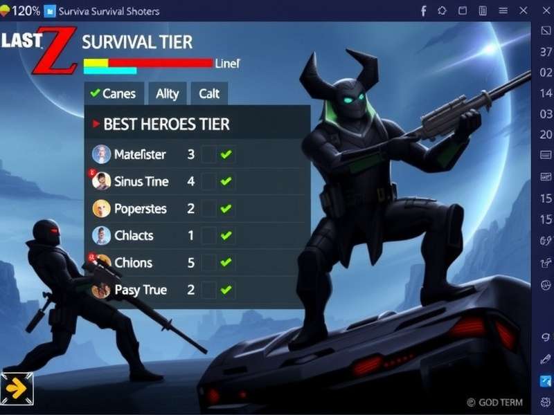 Last Z Survival Shooter Hero Tier List Infographic showing S-tier to D-tier heroes