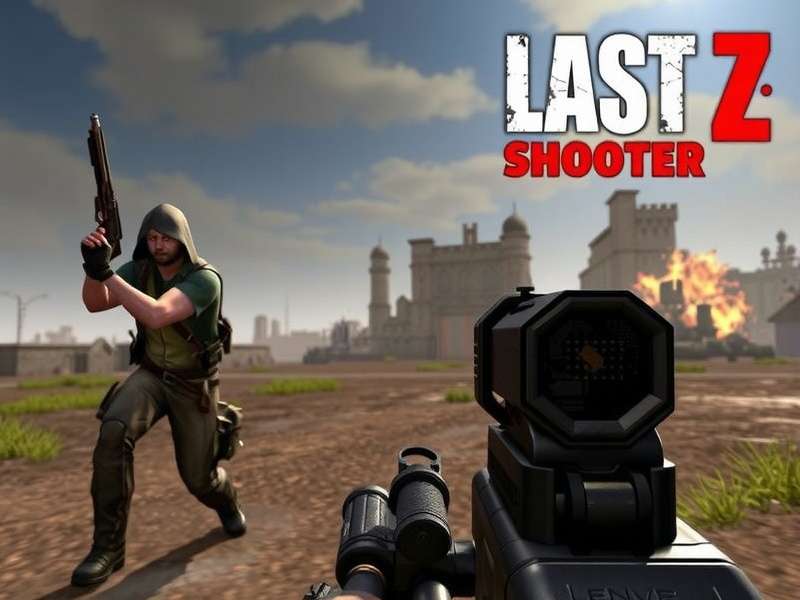 Last Z Survival Shooter key art showing hero fighting zombies