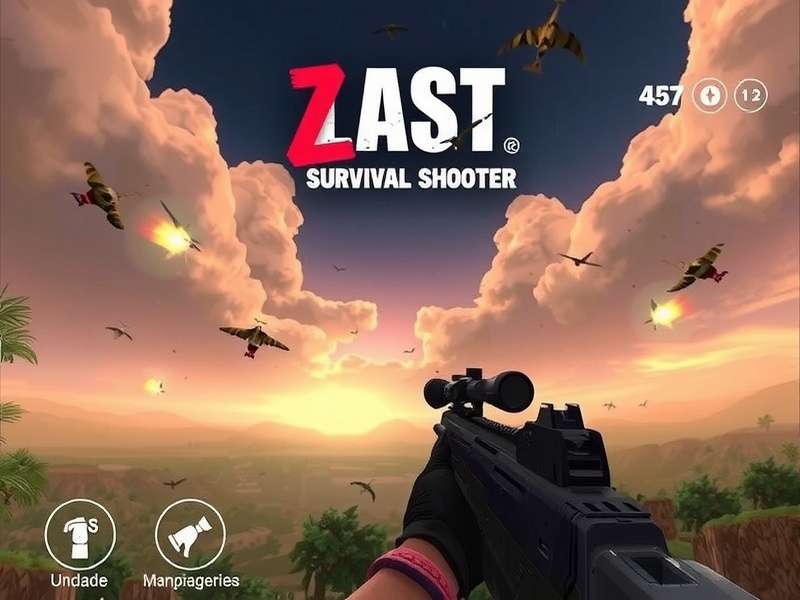 Last Z Survival Shooter Landscape Mode gameplay with wide field of view showing zombie horde and hero with assault rifle