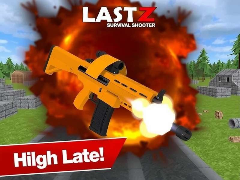 Last Z Survival Shooter Mod Apk gameplay screenshot showing hero combat against zombies on Windows platform