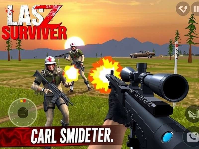 Last Z Survival Shooter Mod Apk Latest Version Unlimited Money – Hero Banner with黄金 weapons and zombie horde