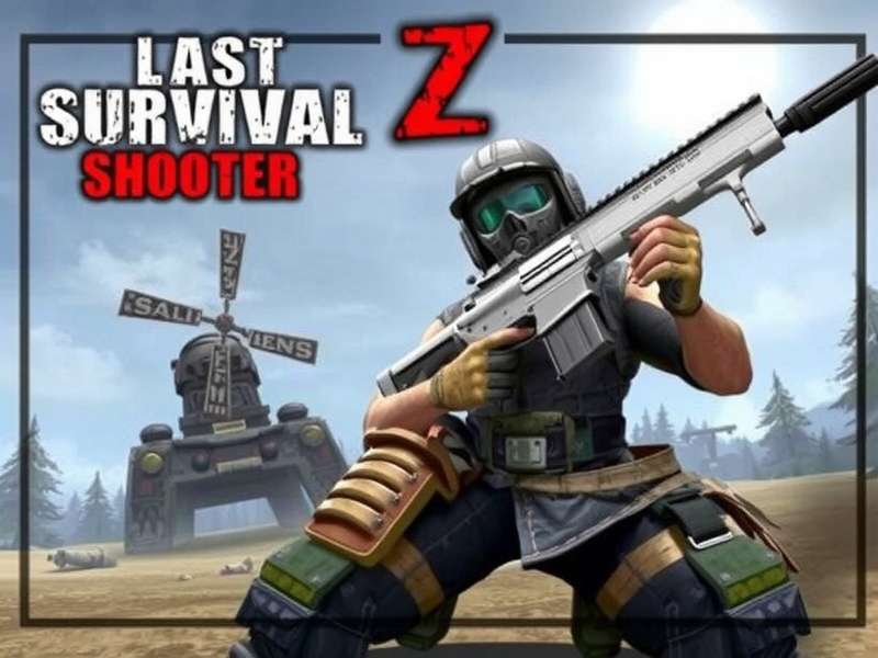 Last Z Survival Shooter Mod Apk Unlocked Everything Unlimited Money – Banner showing zombie survival action with unlimited money and gems